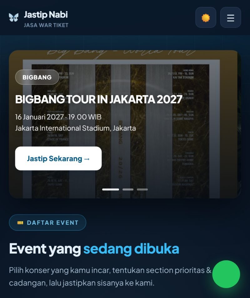Langkah 1: Pilih event yang dibuka